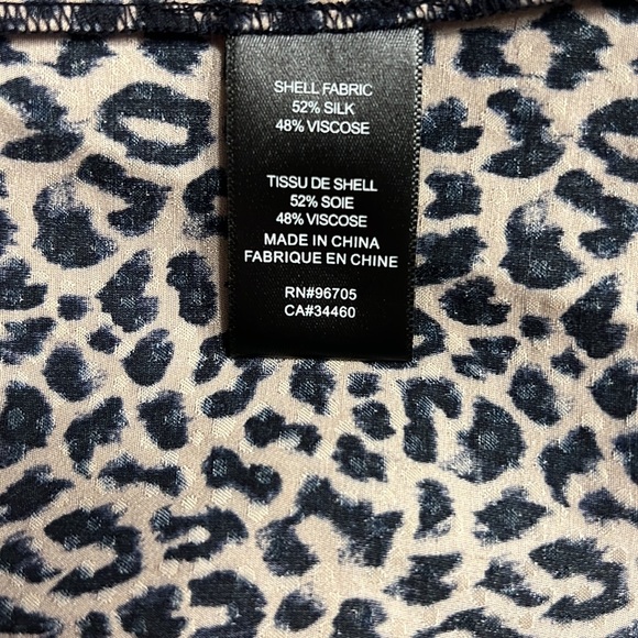 REBECCA TAYLOR Leopard Cap Sleeve Top - Picture 11 of 16